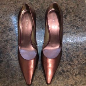 New Purple metallic leather heels